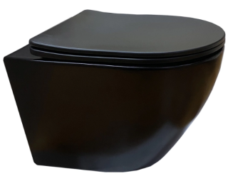 Подвесной унитаз Cerutti SPA Sella Aria MB CT9160 безободковый чёрный матовый